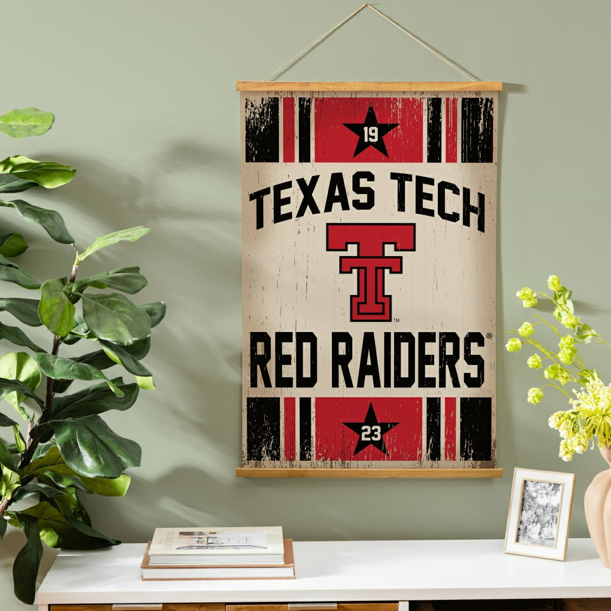 Texas Tech University, Canvas Wall Tapestry, Medium, 36x24 - Collegiate Home