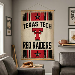 Texas Tech University, Canvas Wall Tapestry, Large, 54x36 - Collegiate Home
