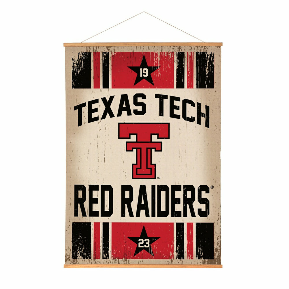 Texas Tech University, Canvas Wall Tapestry, Large, 54x36 - Collegiate Home