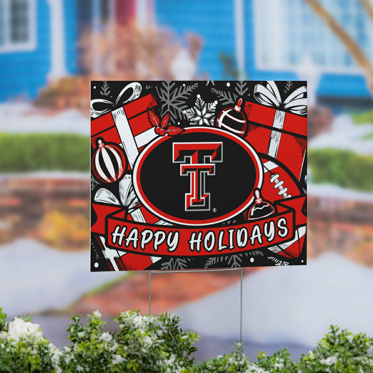 Texas Tech University Yard Sign, Holiday - Collegiate Home