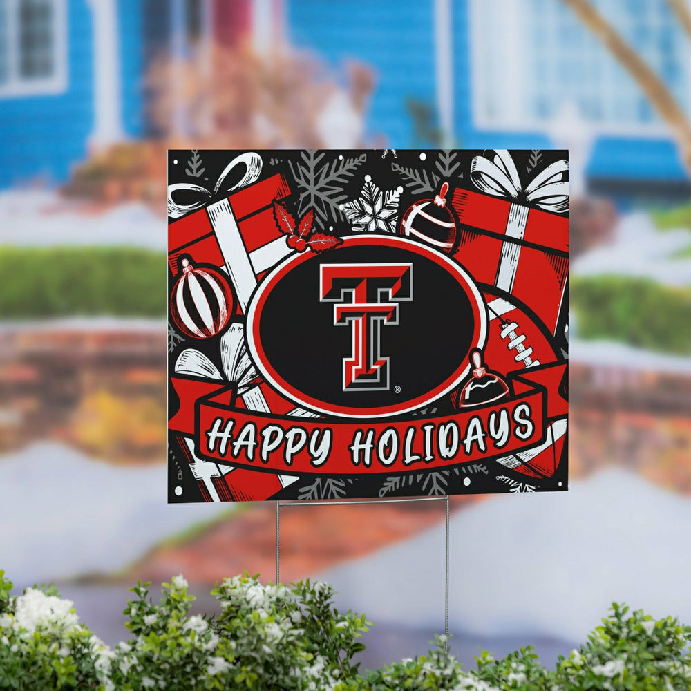 Texas Tech University Yard Sign, Holiday - Collegiate Home