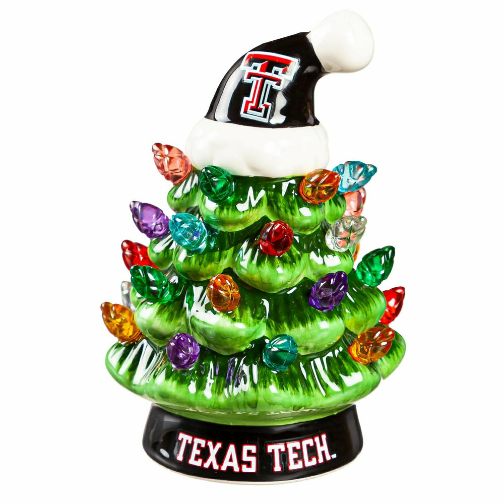 4" Mini LED Tabletop Christmas Tree, Set of 2, Texas Tech University - Collegiate Home