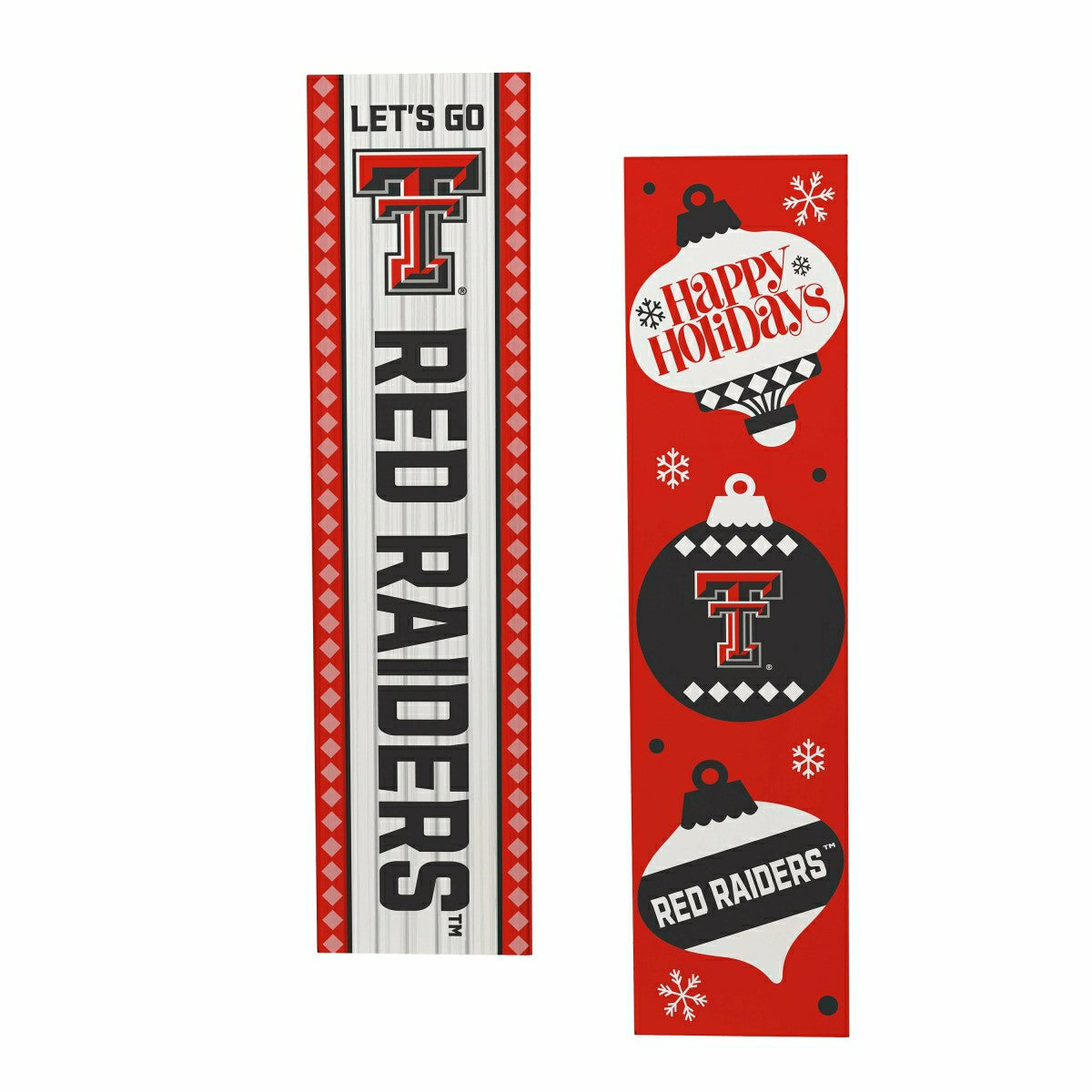 47" Double Sided Leaner, Texas Tech University, Christmas - Collegiate Home