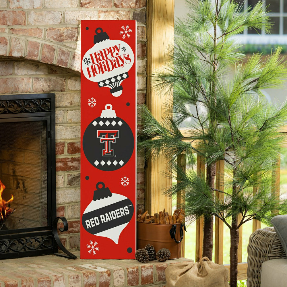 47" Double Sided Leaner, Texas Tech University, Christmas - Collegiate Home
