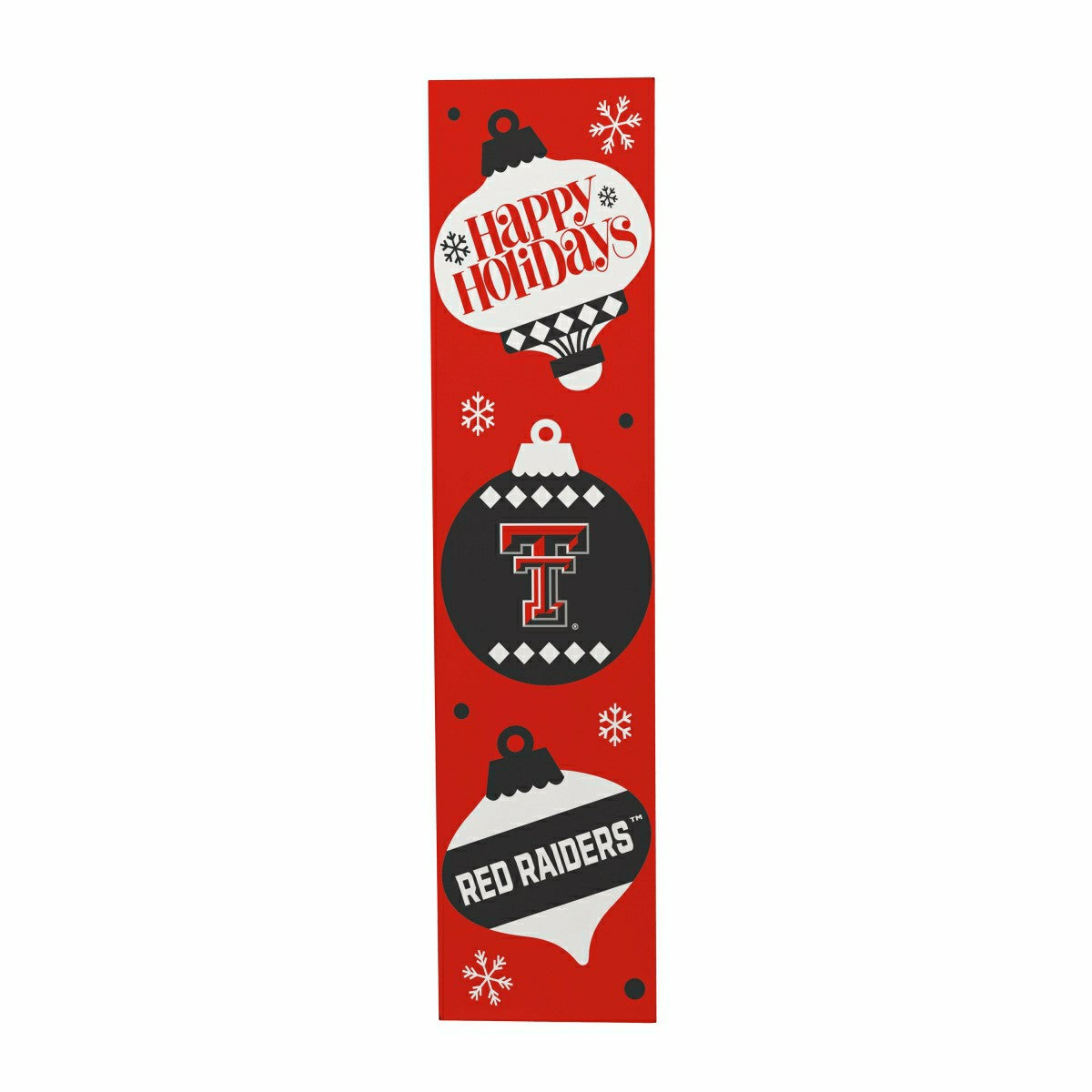 47" Double Sided Leaner, Texas Tech University, Christmas - Collegiate Home