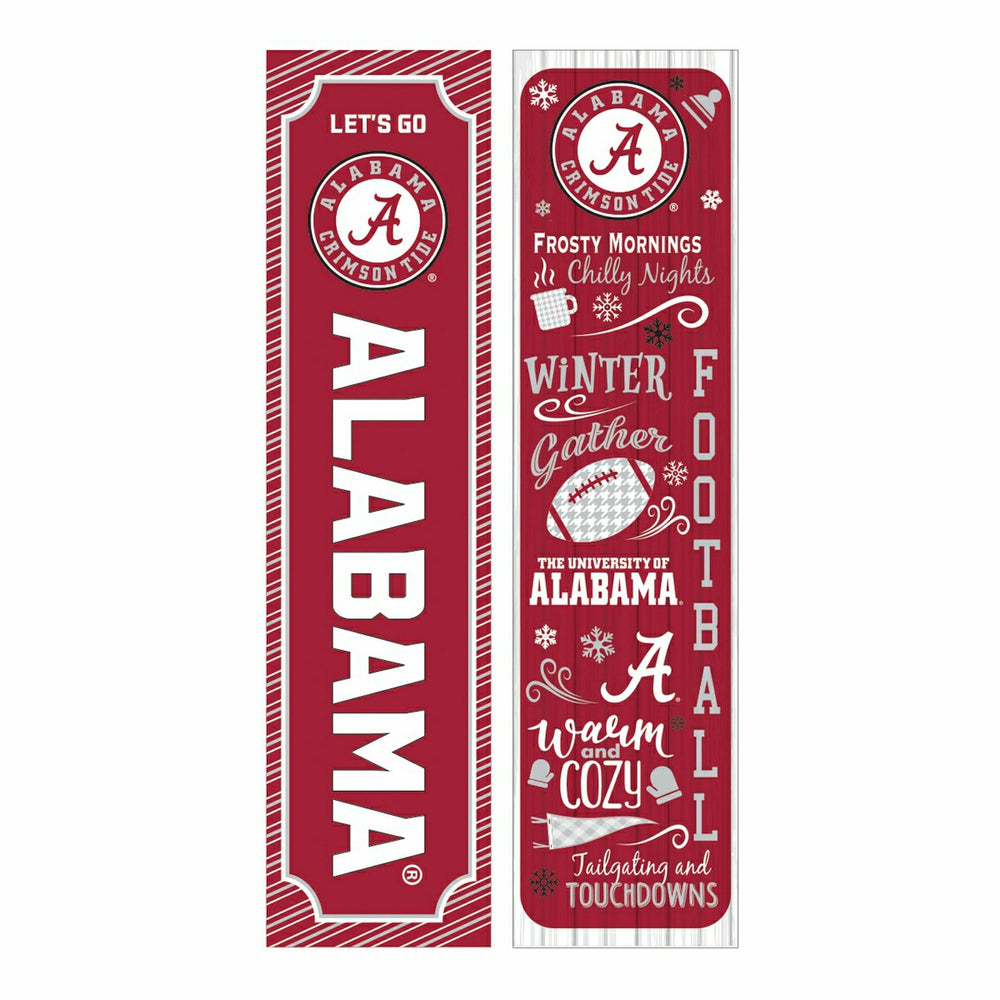 46" Double Sided Leaner, University of Alabama, Winter Seasonal - Collegiate Home