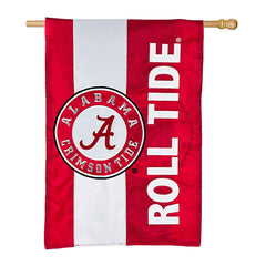Double-Sided Embellished NCAA College Team Pride Applique House Flag,  - Collegiate Home