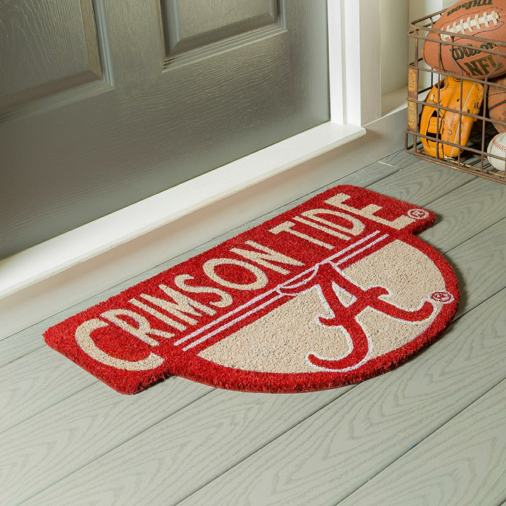 NCAA Team Shaped Coir Door Mat, Alabama Crimson Tide - Collegiate