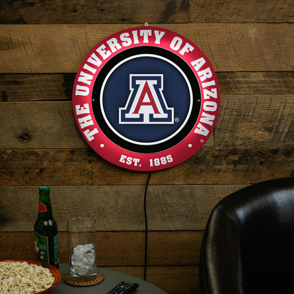 University of Arizona, Metal Lite, Round - Collegiate