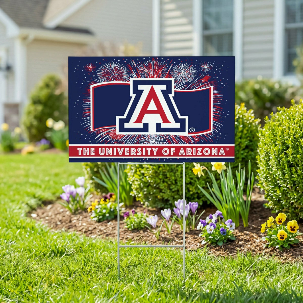 University of Arizona Yard Sign, Patriotic - Collegiate Home