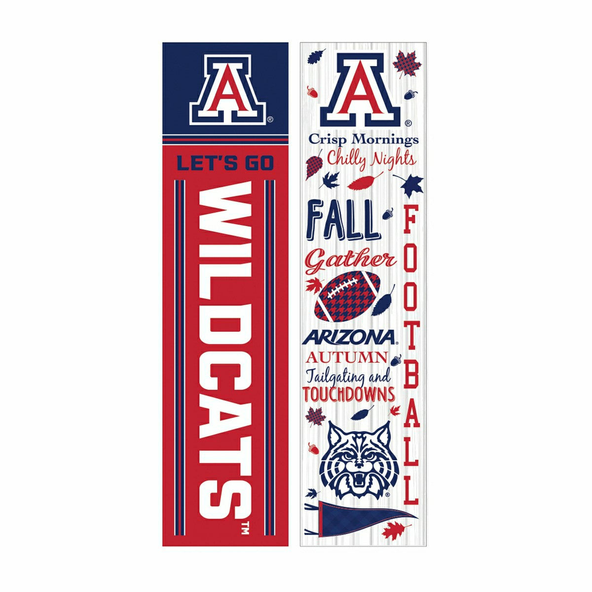 University of Arizona 46" Double Sided Leaner, Fall Seasonal - Collegiate Home