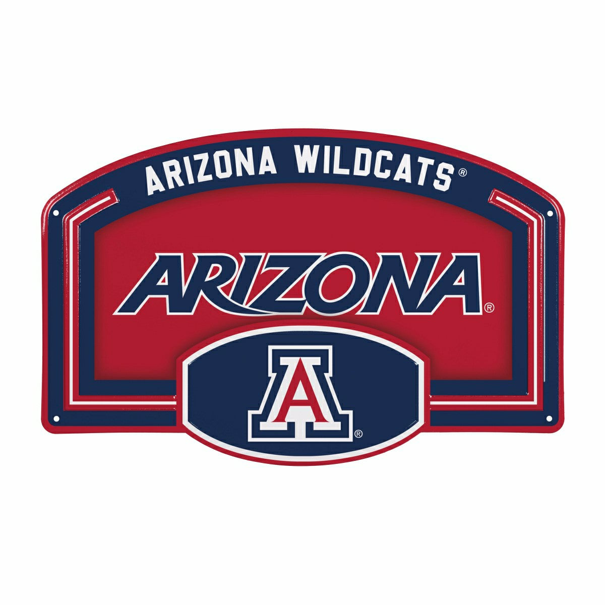 University of Arizona USA Embossed Steel Wall Sign, 11" x 17" - Collegiate Home