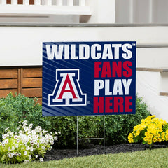 University of Arizona Coroplast Yard Sign "Fans Play Here" - Collegiate Home