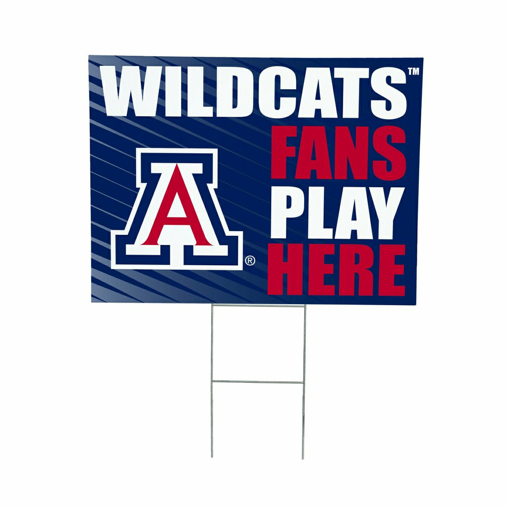University of Arizona Coroplast Yard Sign "Fans Play Here" - Collegiate Home