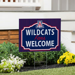University of Arizona Coroplast Yard Sign, "Fans Welcome" - Collegiate Home