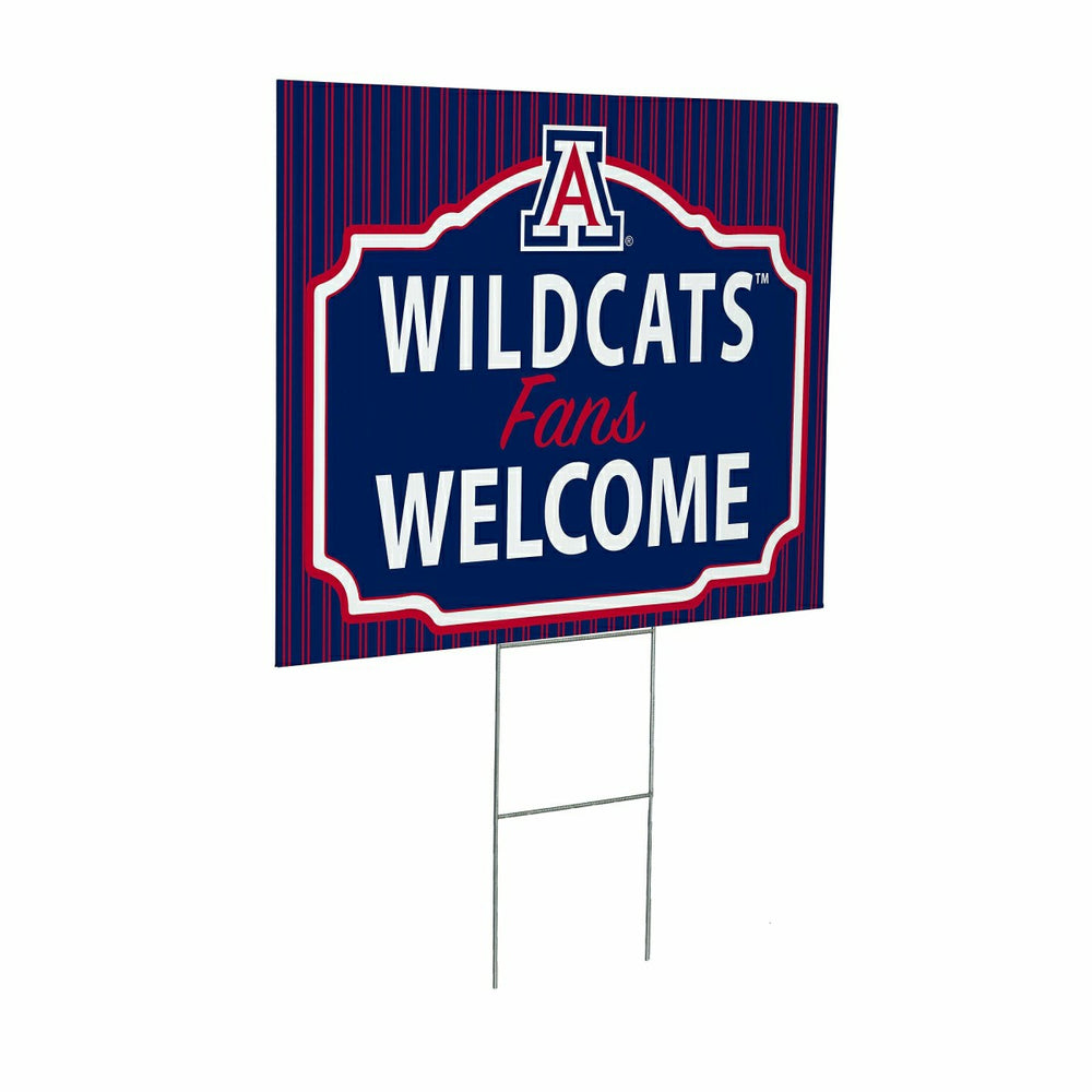 University of Arizona Coroplast Yard Sign, "Fans Welcome" - Collegiate Home