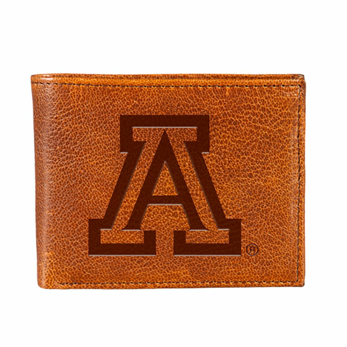 University of Arizona, Embossed 100% Genuine Tumbled Leather Passcase  - Collegiate Home