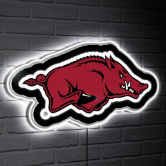 LED Wall Decor, Glazelite, College Mascot, University of Arkansas - Collegiate Home