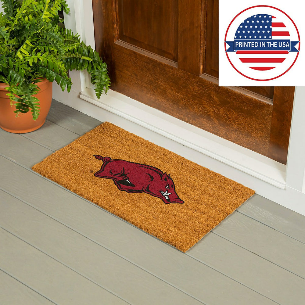 Coir Mat, 16"x28", University of Arkansas - Collegiate
