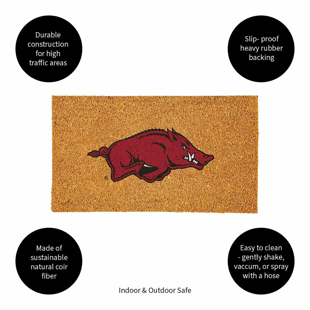 Coir Mat, 16"x28", University of Arkansas - Collegiate