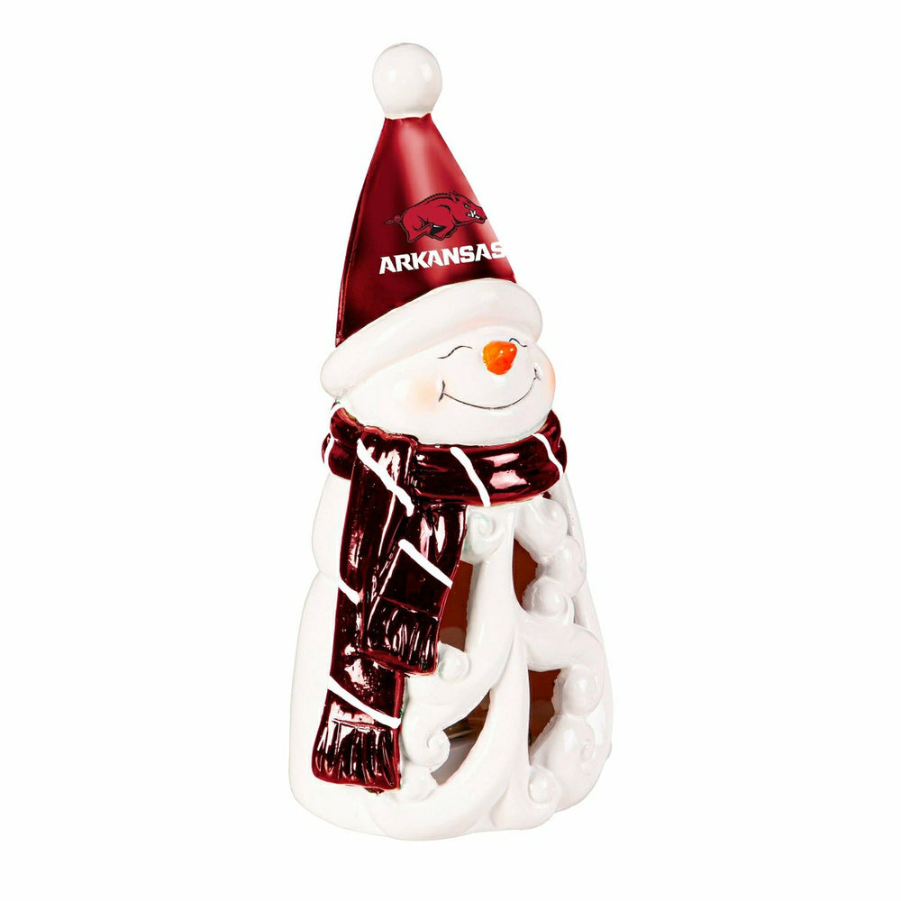 University of Arkansas Snowman LED Statuary, 8" - Collegiate Home