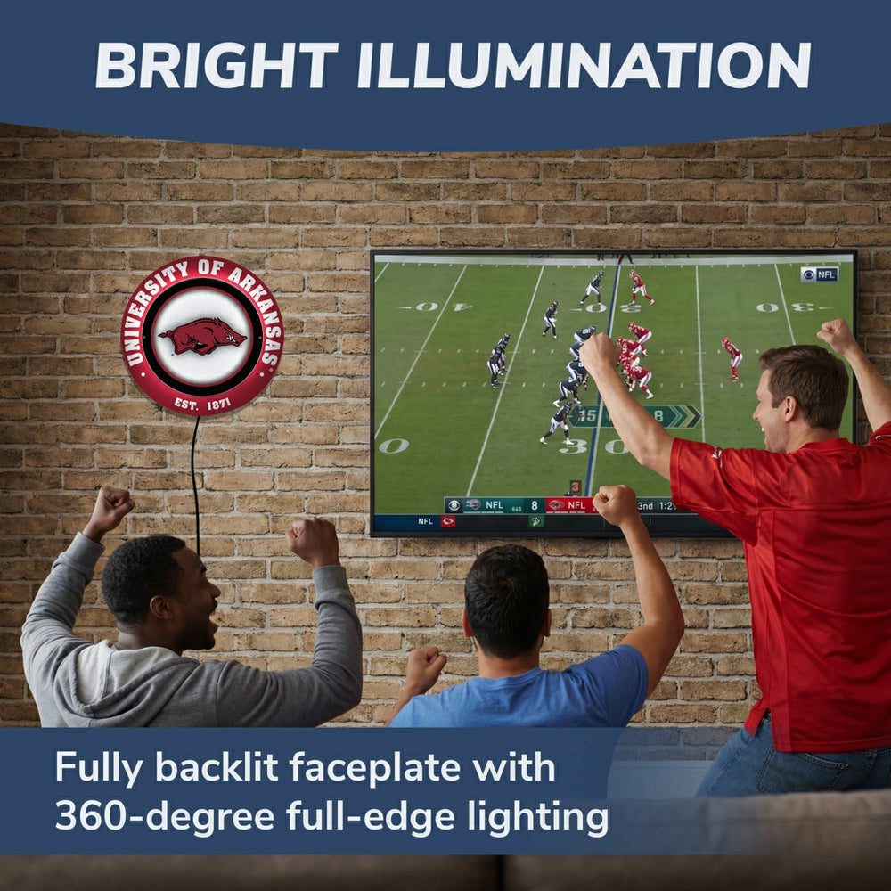 University of Arkansas, Metal Lite, Round - Collegiate