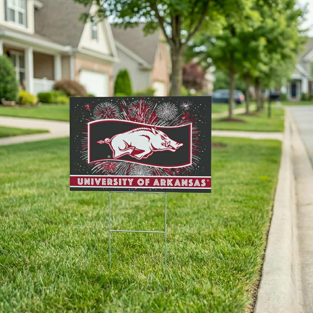 University of Arkansas Yard Sign, Patriotic - Collegiate Home