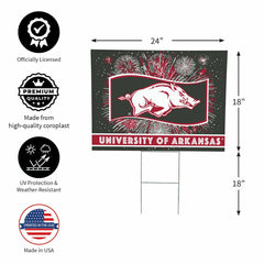 University of Arkansas Yard Sign, Patriotic - Collegiate Home