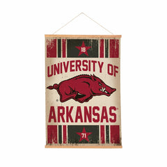University of Arkansas, Canvas Wall Tapestry, Medium, 36x24 - Collegiate Home