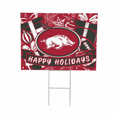 University of Arkansas Yard Sign, Holiday - Collegiate Home