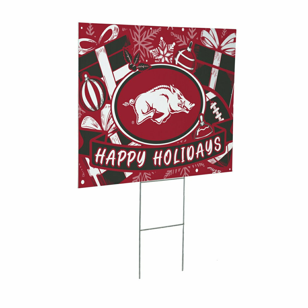 University of Arkansas Yard Sign, Holiday - Collegiate Home