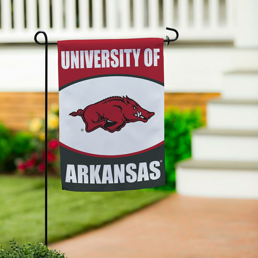 University of Arkansas Suede Garden Flag - Collegiate Home