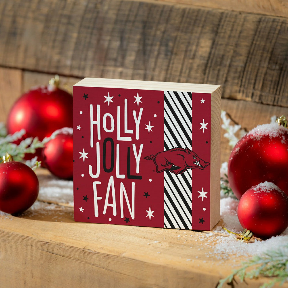 University of Arkansas Block, Holiday, 6x6 - Collegiate Home