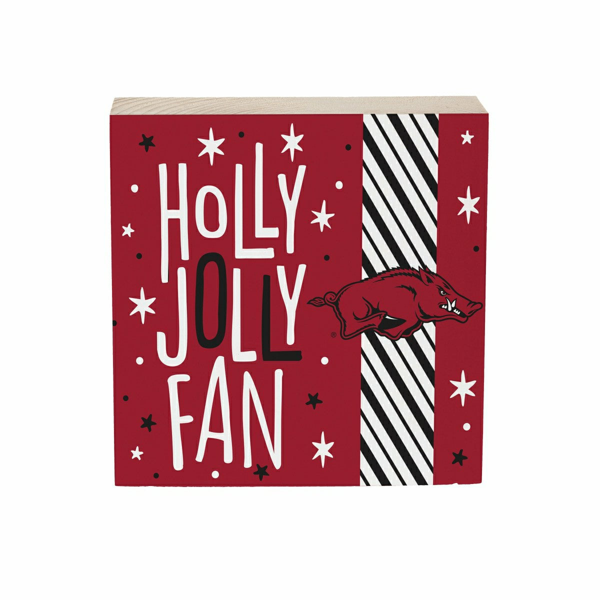 University of Arkansas Block, Holiday, 6x6 - Collegiate Home