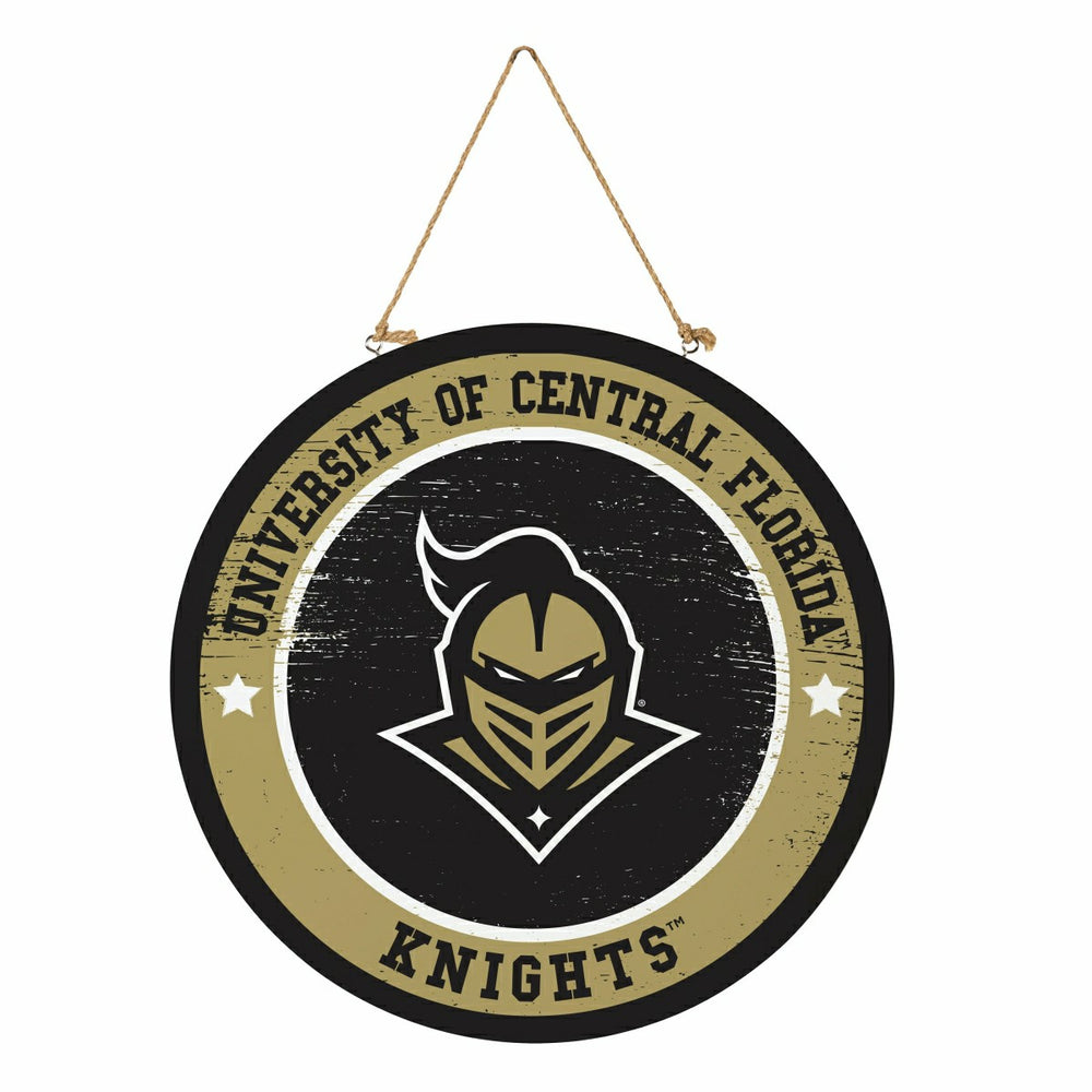University of Central Florida Round Door Décor with Hanging Rope, 18x1 - Collegiate Home