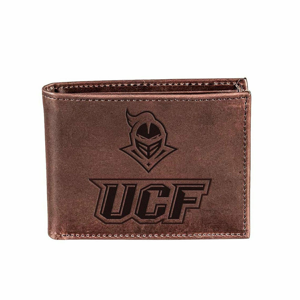 University of Central Florida, Bi-Fold Wallet, Brown, CH, 100% Genuine - Collegiate Home