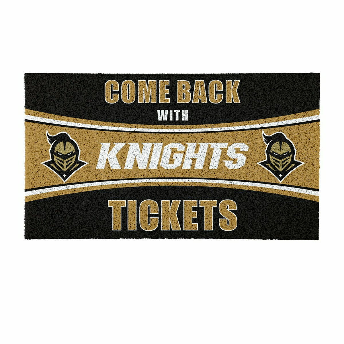 28" x 16" PVC Trapper Mat, Come Back with Tickets, University of Centr - Collegiate