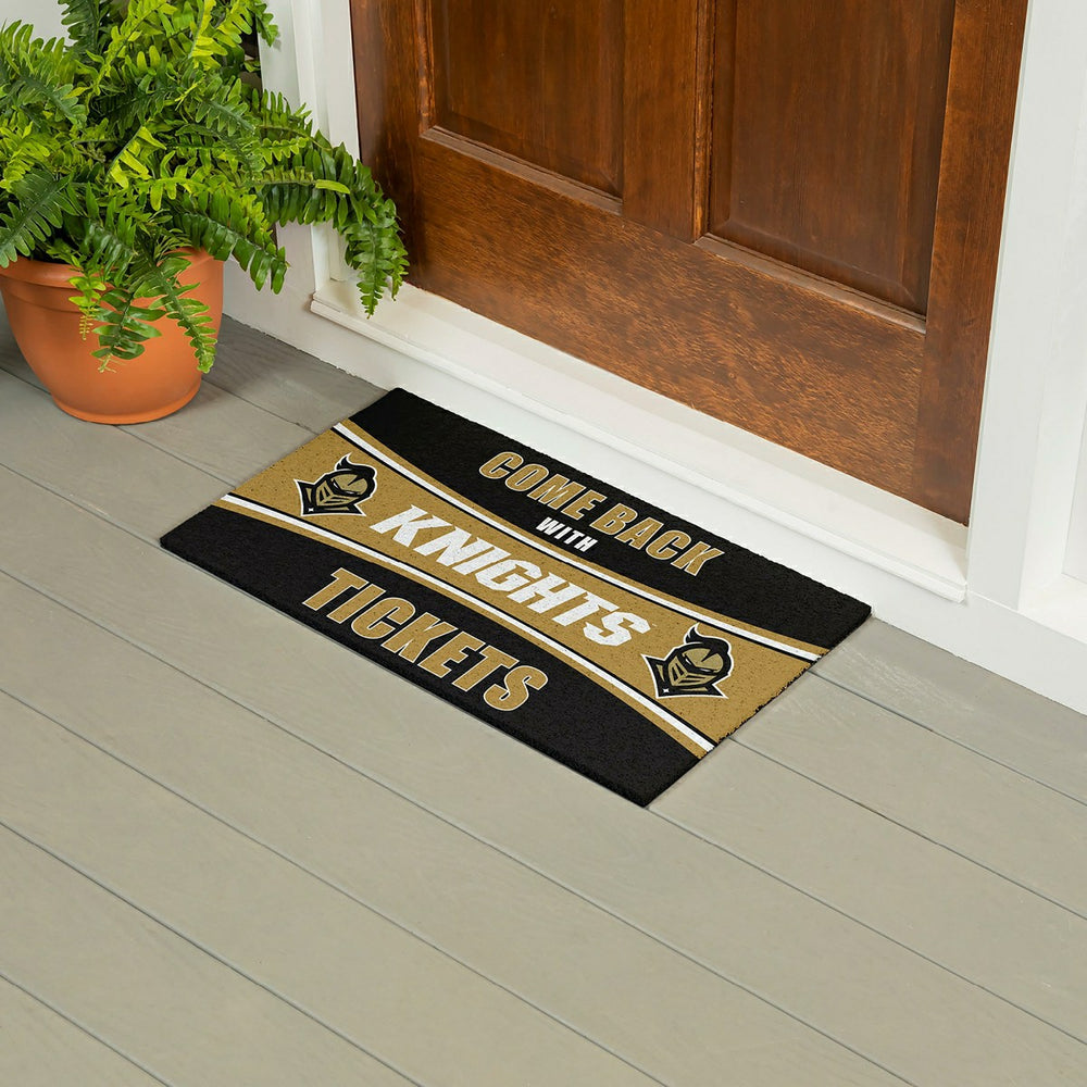 28" x 16" PVC Trapper Mat, Come Back with Tickets, University of Centr - Collegiate