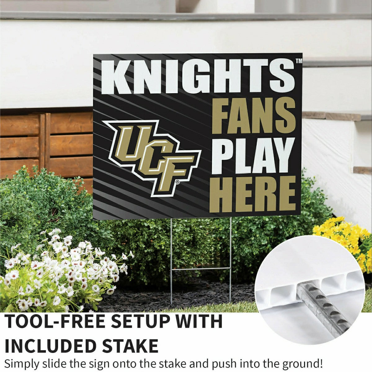University of Central Florida Coroplast Yard Sign "Fans Play Here" - Collegiate Home