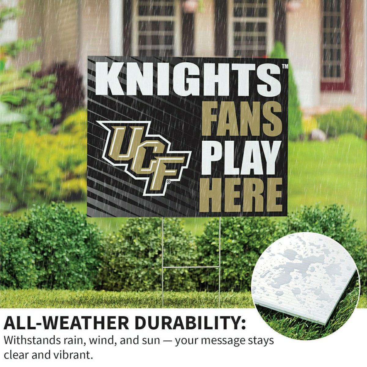 University of Central Florida Coroplast Yard Sign "Fans Play Here" - Collegiate Home
