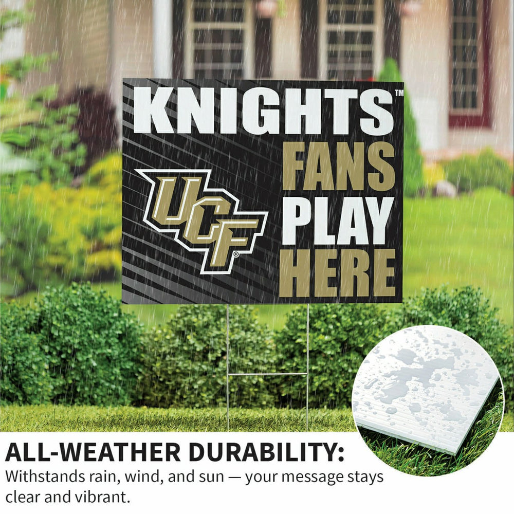 University of Central Florida Coroplast Yard Sign "Fans Play Here" - Collegiate Home