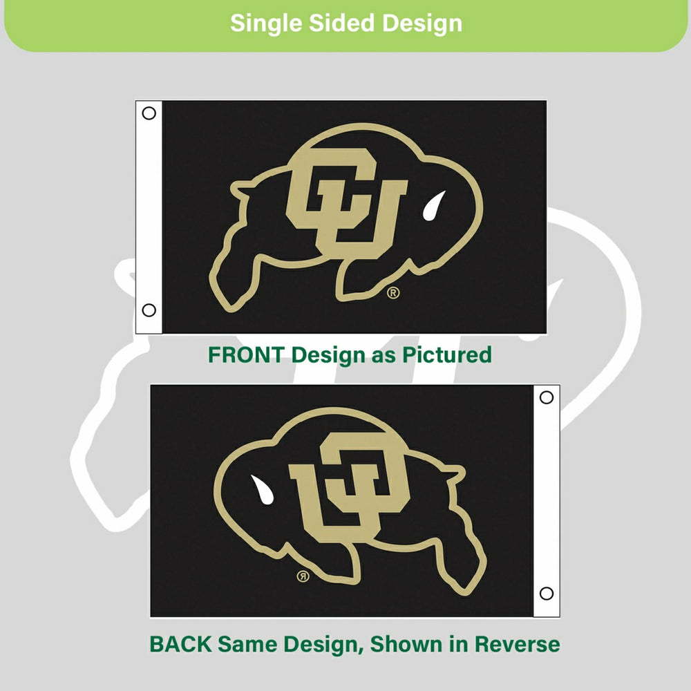 University of Colorado Single Sided Flag w/ 2 Grommets, 3'x5' - Collegiate Home