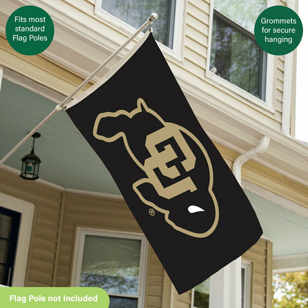 University of Colorado Single Sided Flag w/ 2 Grommets, 3'x5' - Collegiate Home