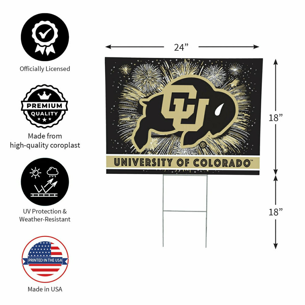 University of Colorado Yard Sign, Patriotic - Collegiate Home