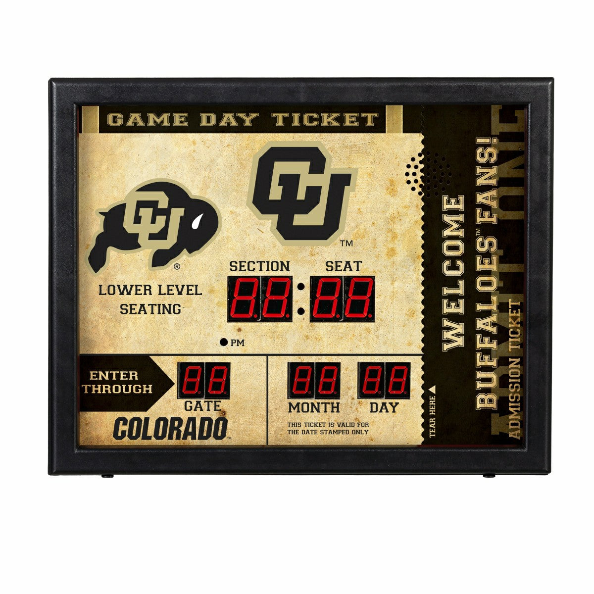 Bluetooth Scoreboard Wall Clock, University of Colorado - Collegiate Home