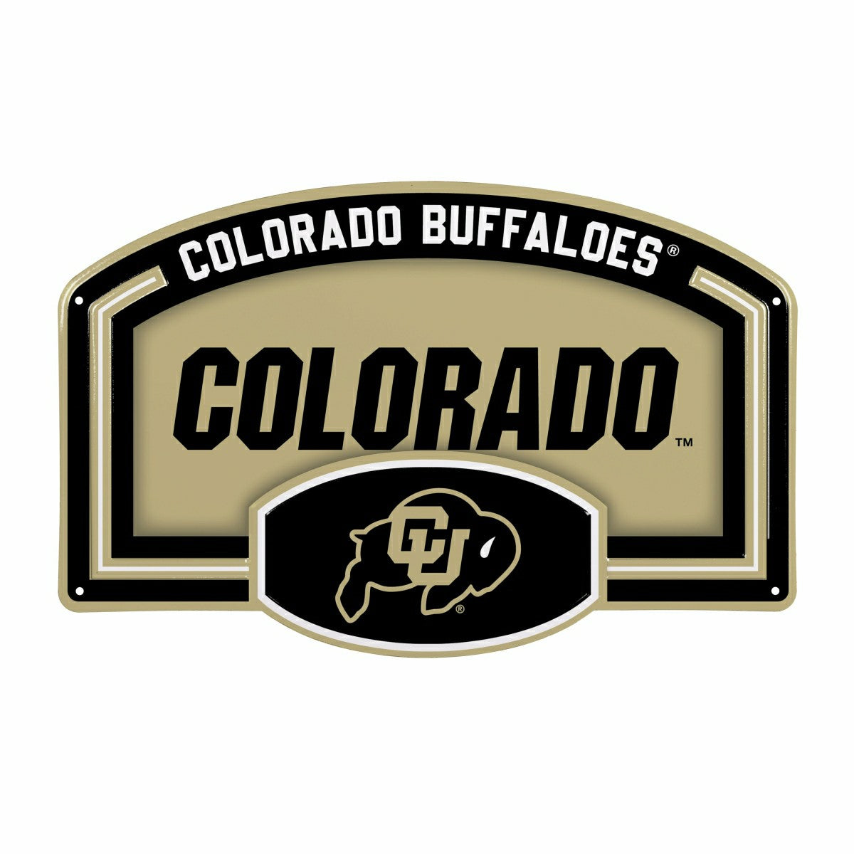 University of Colorado USA Embossed Steel Wall Sign, 11" x 17" - Collegiate Home