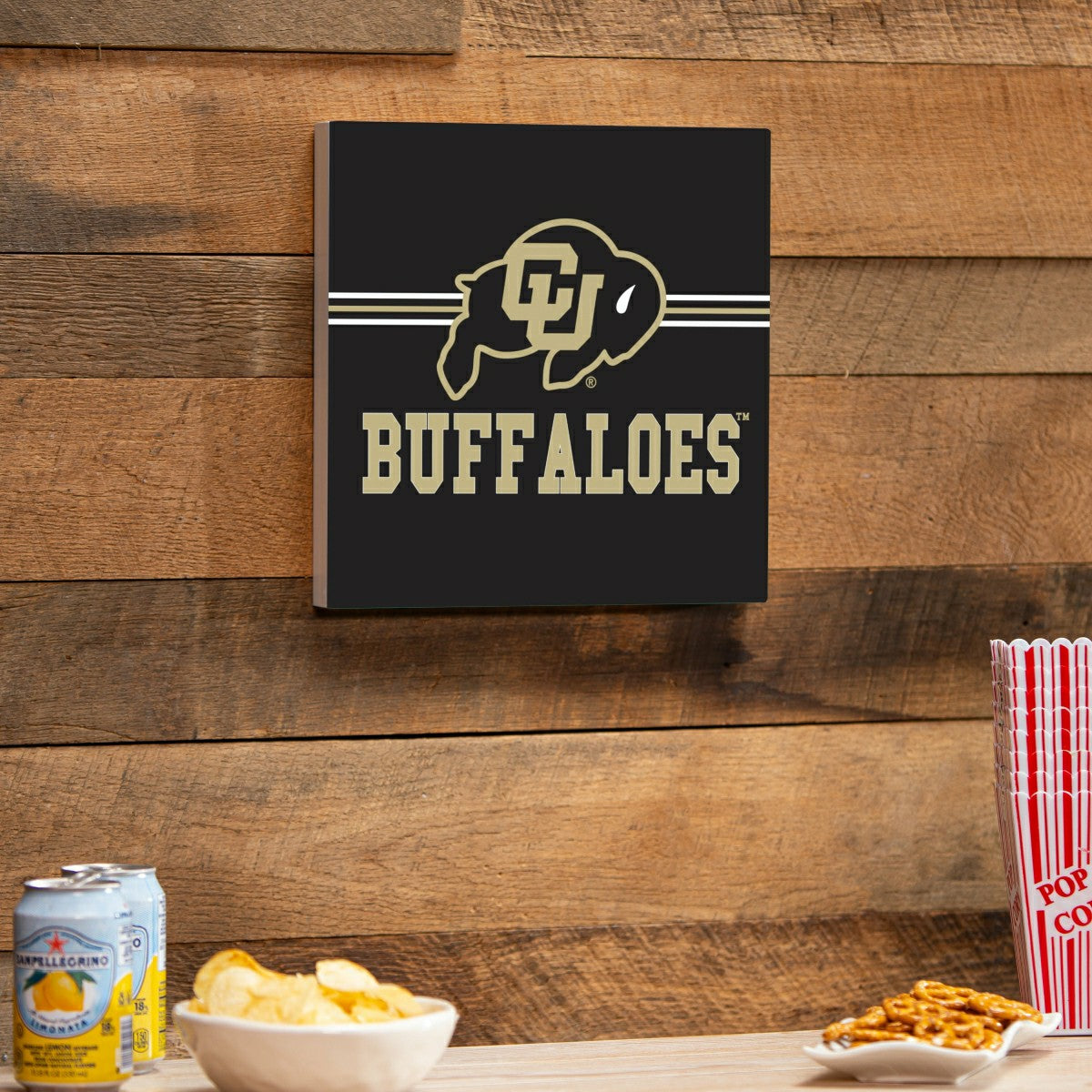 University of Colorado Wood Wall Sign, 12x12 - Collegiate Home