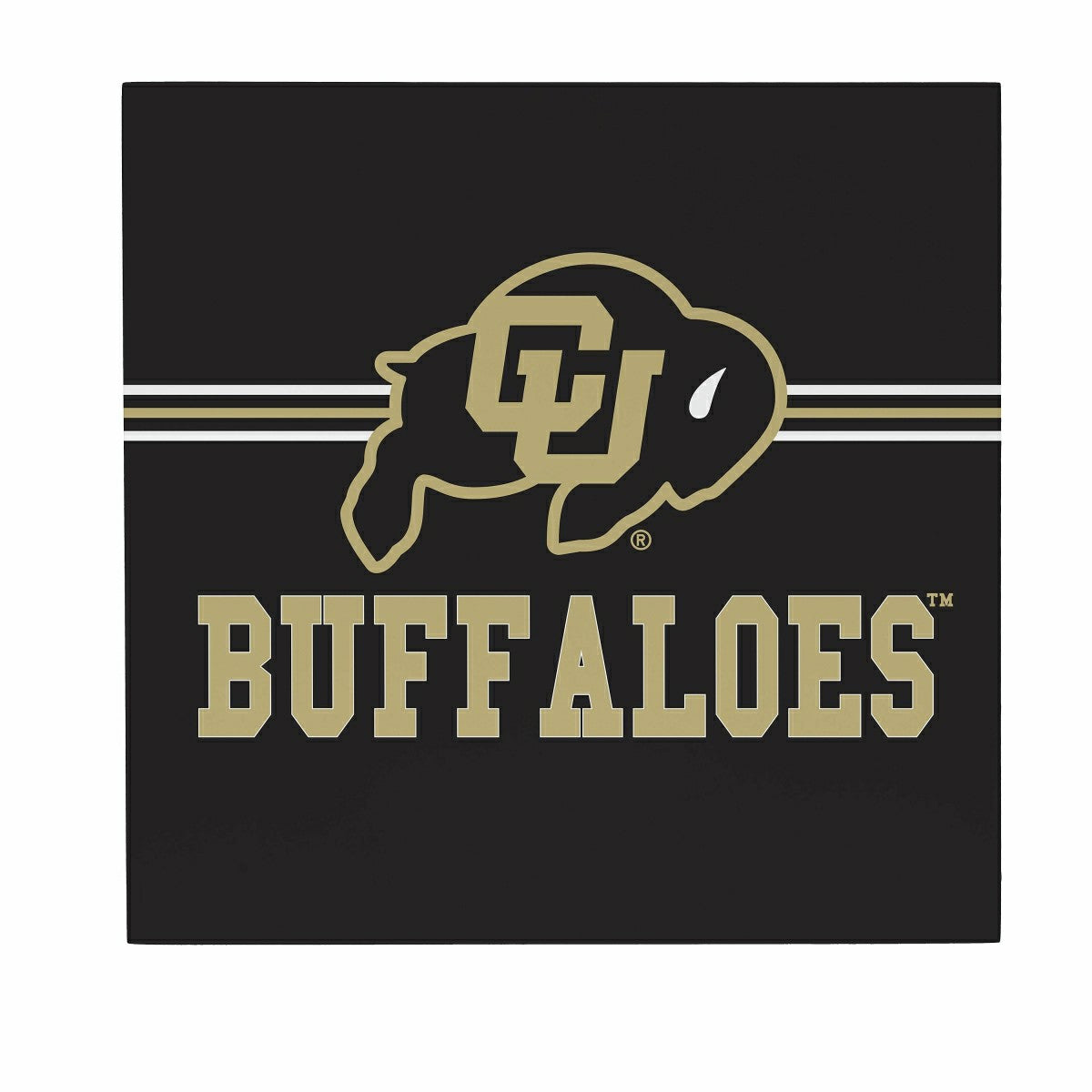 University of Colorado Wood Wall Sign, 12x12 - Collegiate Home