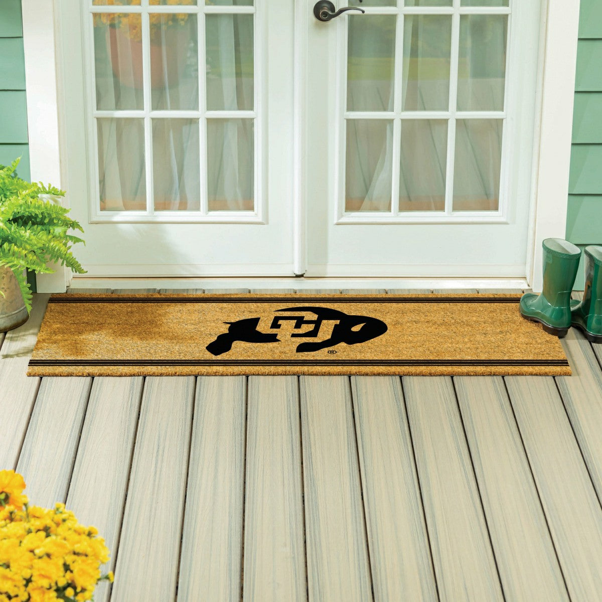 University of Colorado Extra Large One Color Coir Mat, 60"x24" - Collegiate