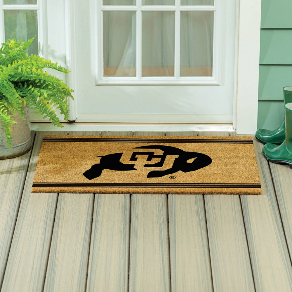 University of Colorado Large One Color Coir Mat, 36"x24" - Collegiate